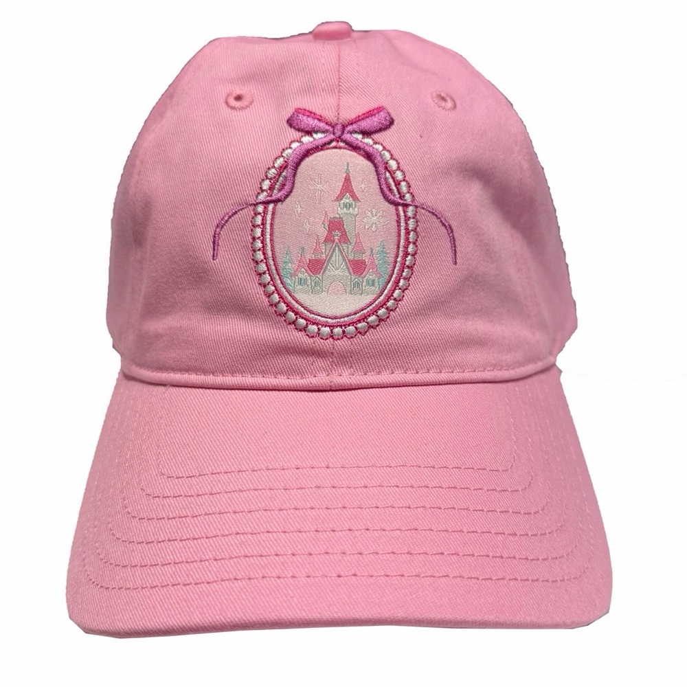 Disney Baseball Cap - Pink Princess Castle & Bow Embroidered Hat